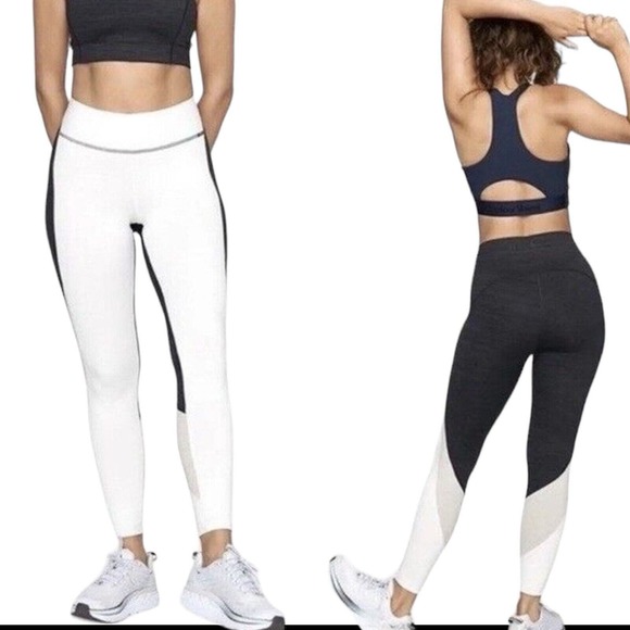 Outdoor Voices Teachsweat 7/8 Length High Waisted Colorblock Leggings Sz Medium - Picture 1 of 6